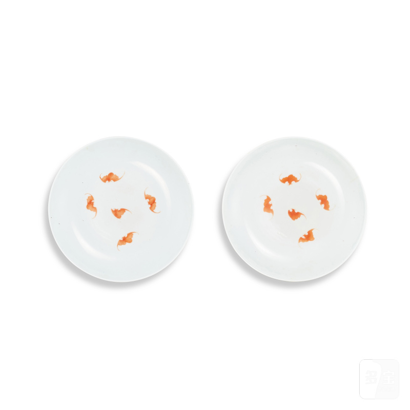 A pair of yellow-ground famille-rose 'floral' dishes, Marks and period of Guangxu | 清光緒 黃地粉彩五福花卉紋盤一對 《大清光緒年製》款